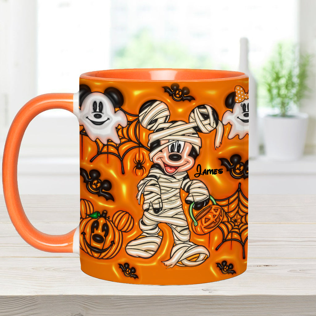 Personalized Halloween Accent Mug for Kids Custom Names Accent Mug GradoCreations