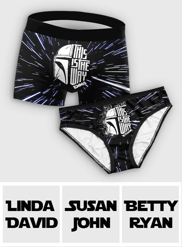 Personalized Star Wars Briefs & Boxer Briefs Gift for Couple Lace Border Women Briefs And Men’s Boxer Briefs GradoCreations