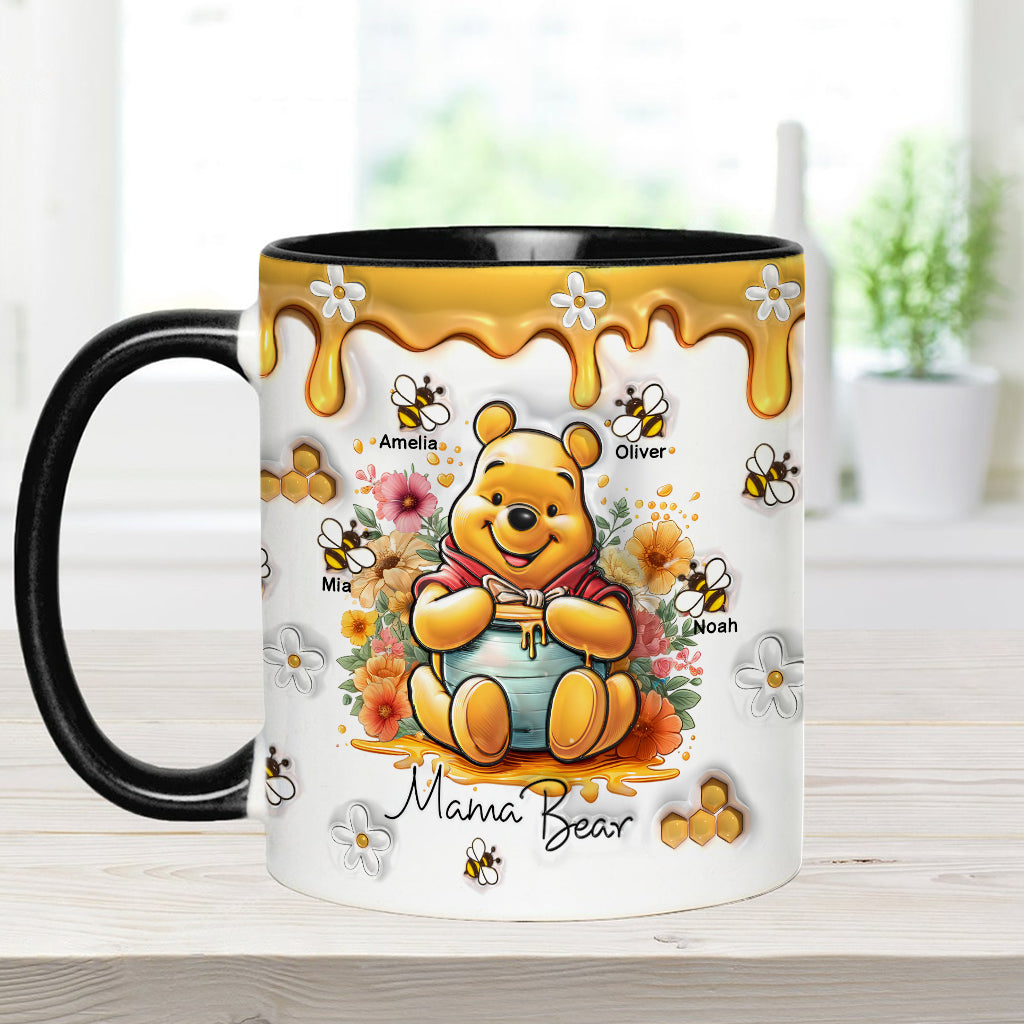 Personalized Mama Bear Accent Mug Custom Name Gift for Mom Accent Mug GradoCreations