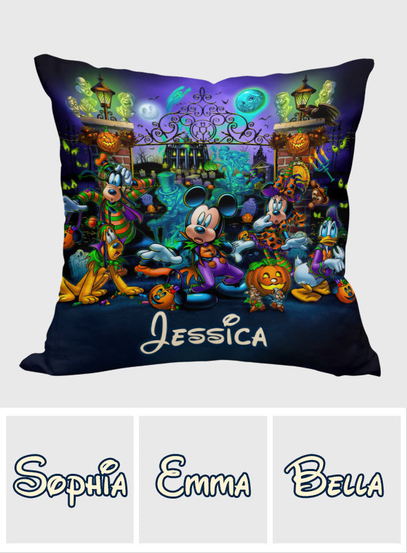 Personalized Halloween Throw Pillow with Custom Name for Kids Throw Pillow GradoCreations