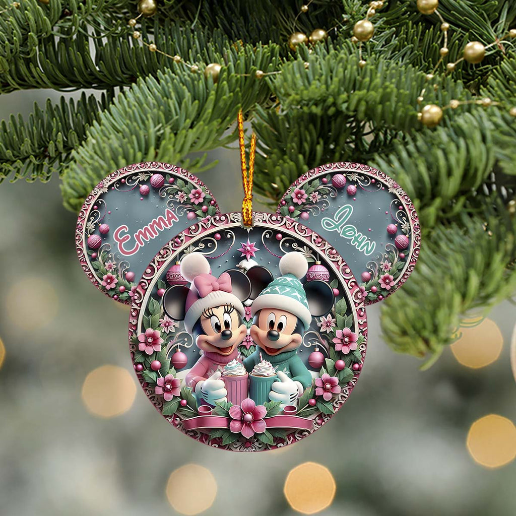 Personalized Mouse Ornament with Custom Names for Christmas Ornament GradoCreations