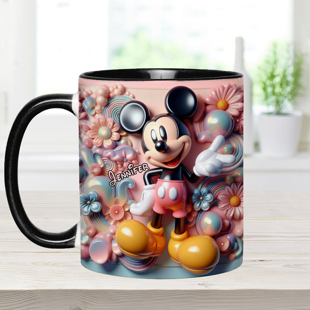 Personalized Ceramic Accent Mug with Magical Mouse Design for Christmas or Birthday Accent Mug GradoCreations