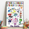 Personalized Classroom Wall Art Feelings Canvas Print Gift for Teacher Canvas And Poster GradoCreations
