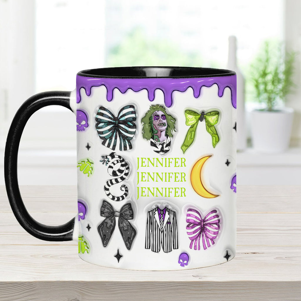 Personalized Accent Mug with Unique Design for Halloween Gift Accent Mug GradoCreations