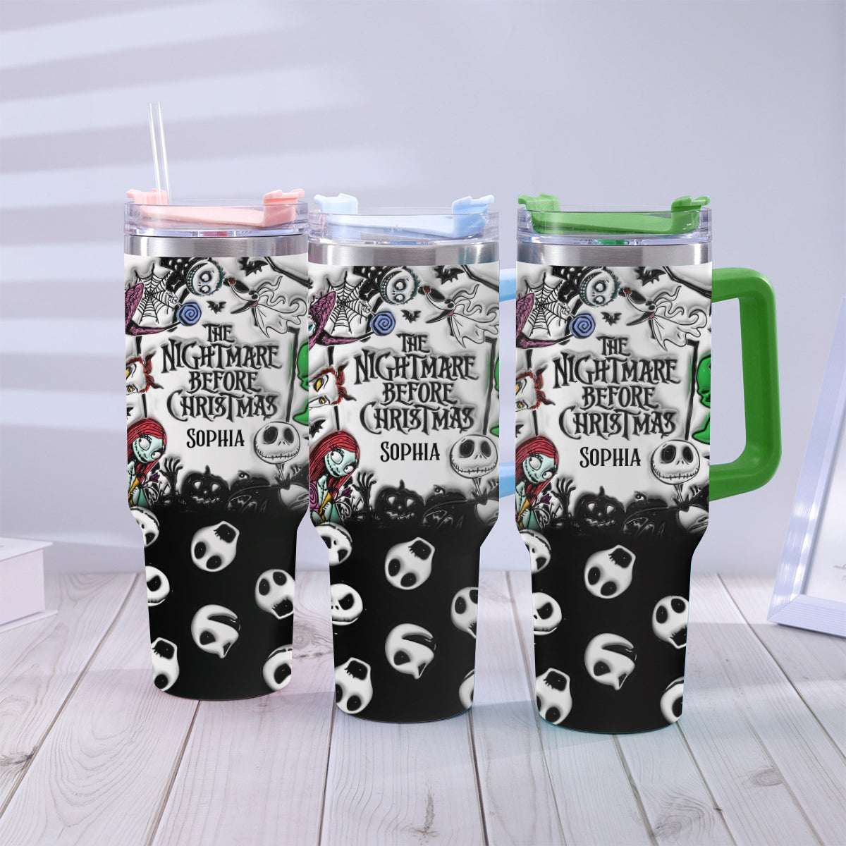 Personalized Nightmare Tumbler with Handle for Kids & Adults Tumbler With Handle GradoCreations