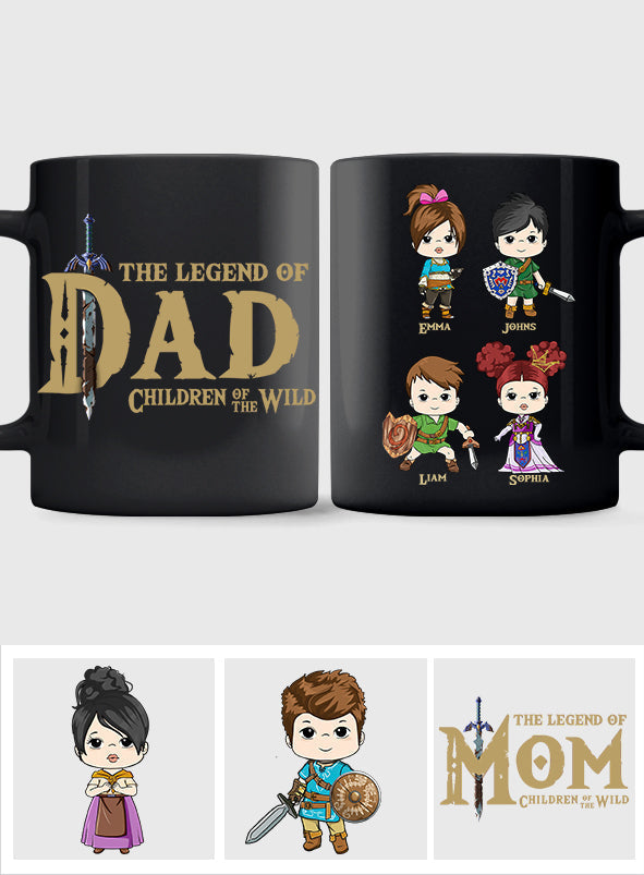 Personalized Legend of Dad Mug Custom Names Gift for Dad Mug GradoCreations