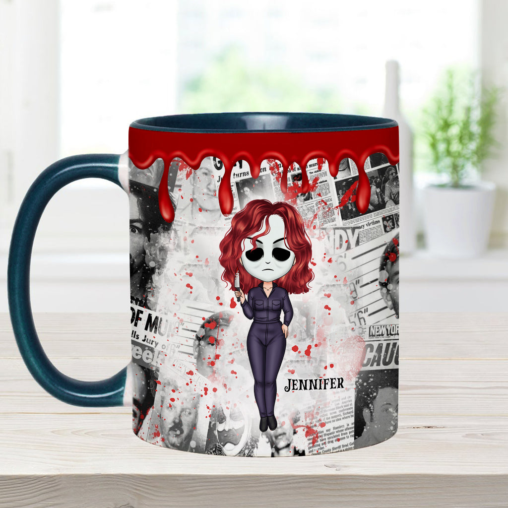 Personalized Accent Mug with Unique True Crime Design Accent Mug GradoCreations
