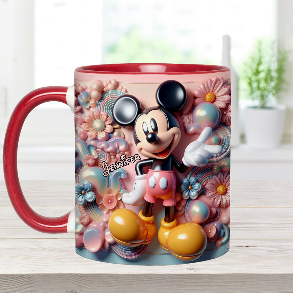 Personalized Ceramic Accent Mug with Magical Mouse Design for Christmas or Birthday Accent Mug GradoCreations