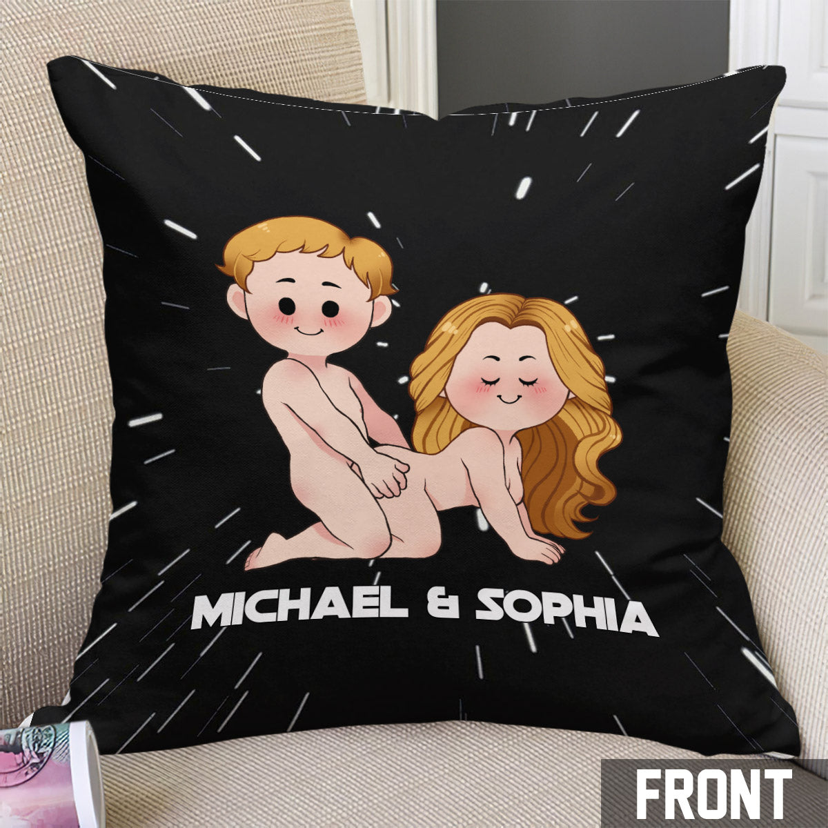 Personalized Throw Pillow Best Butt in the Galaxy Gift for Couples Throw Pillow GradoCreations