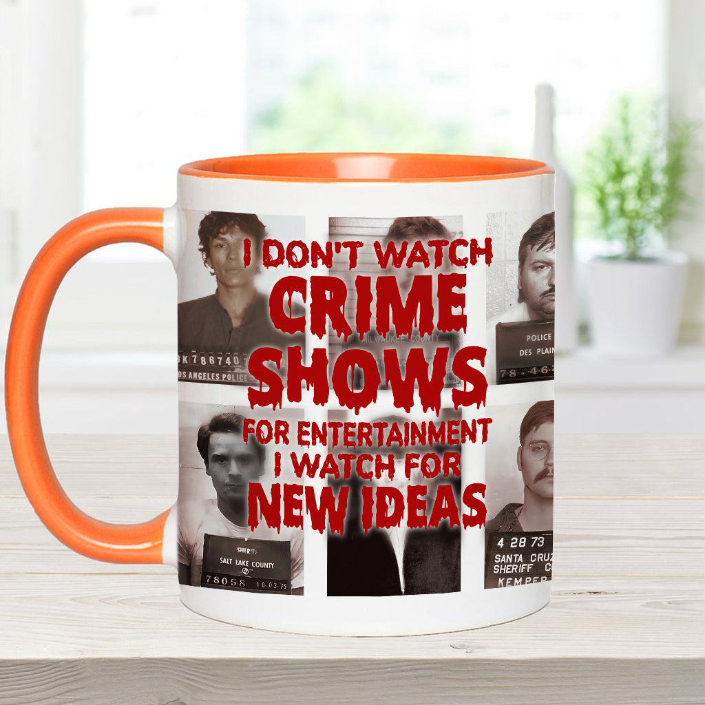 Personalized Accent Mug with Funny Crime Show Quote Gift Idea Accent Mug GradoCreations