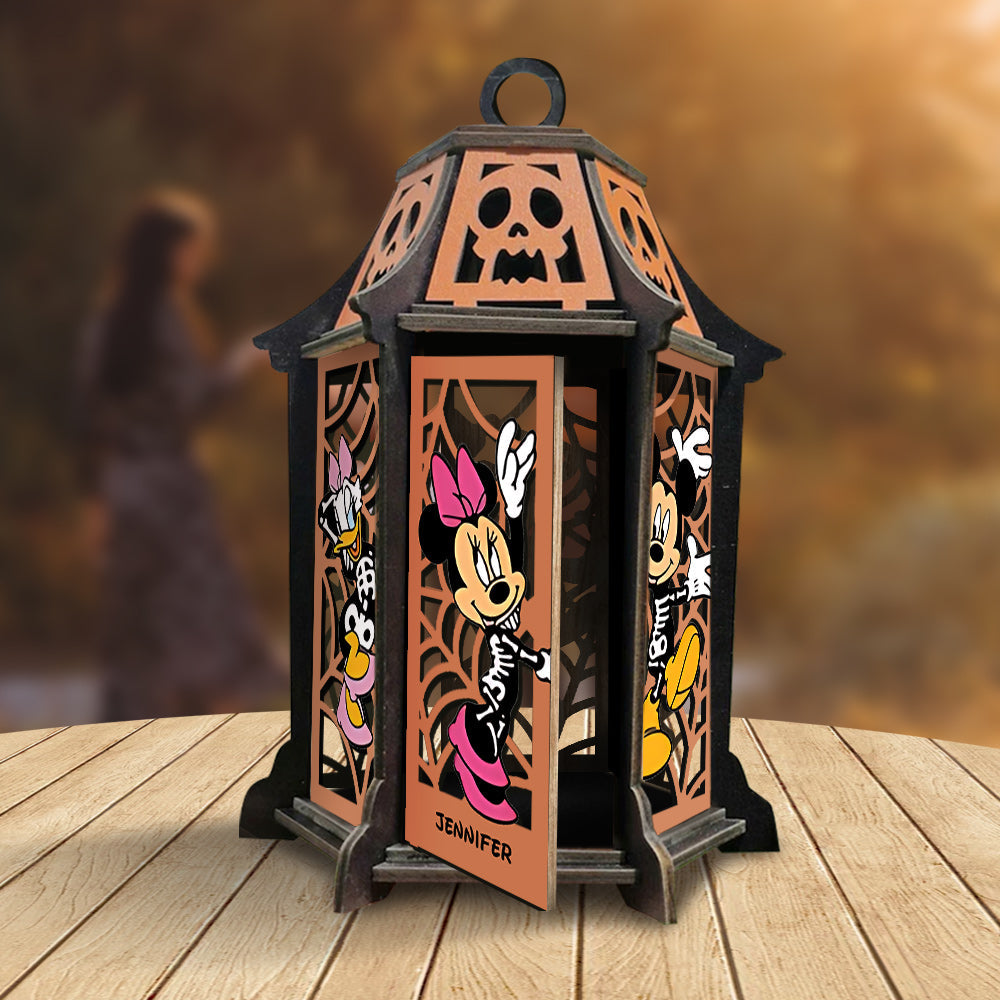 Personalized Laser Cut Halloween Lantern with Custom Name Laser Cut Lantern GradoCreations
