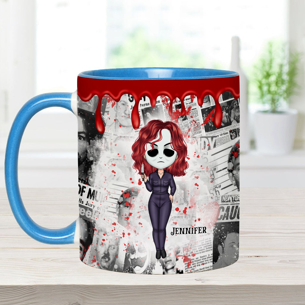 Personalized Accent Mug with Unique True Crime Design Accent Mug GradoCreations