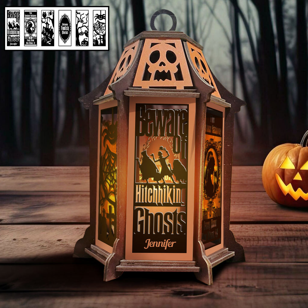 Personalized Laser Cut Wooden Lantern Gift for Halloween Laser Cut Lantern GradoCreations