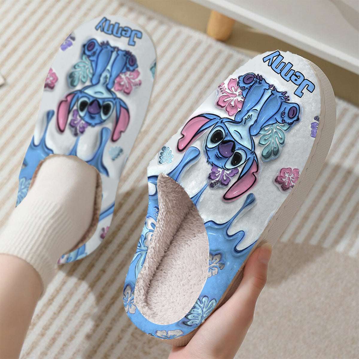 Personalized Ohana Slippers Custom Name Gift for Family Slippers GradoCreations