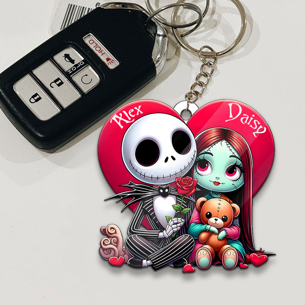 Personalized Nightmare Keychain Custom Name Gift for Couple Keychain GradoCreations
