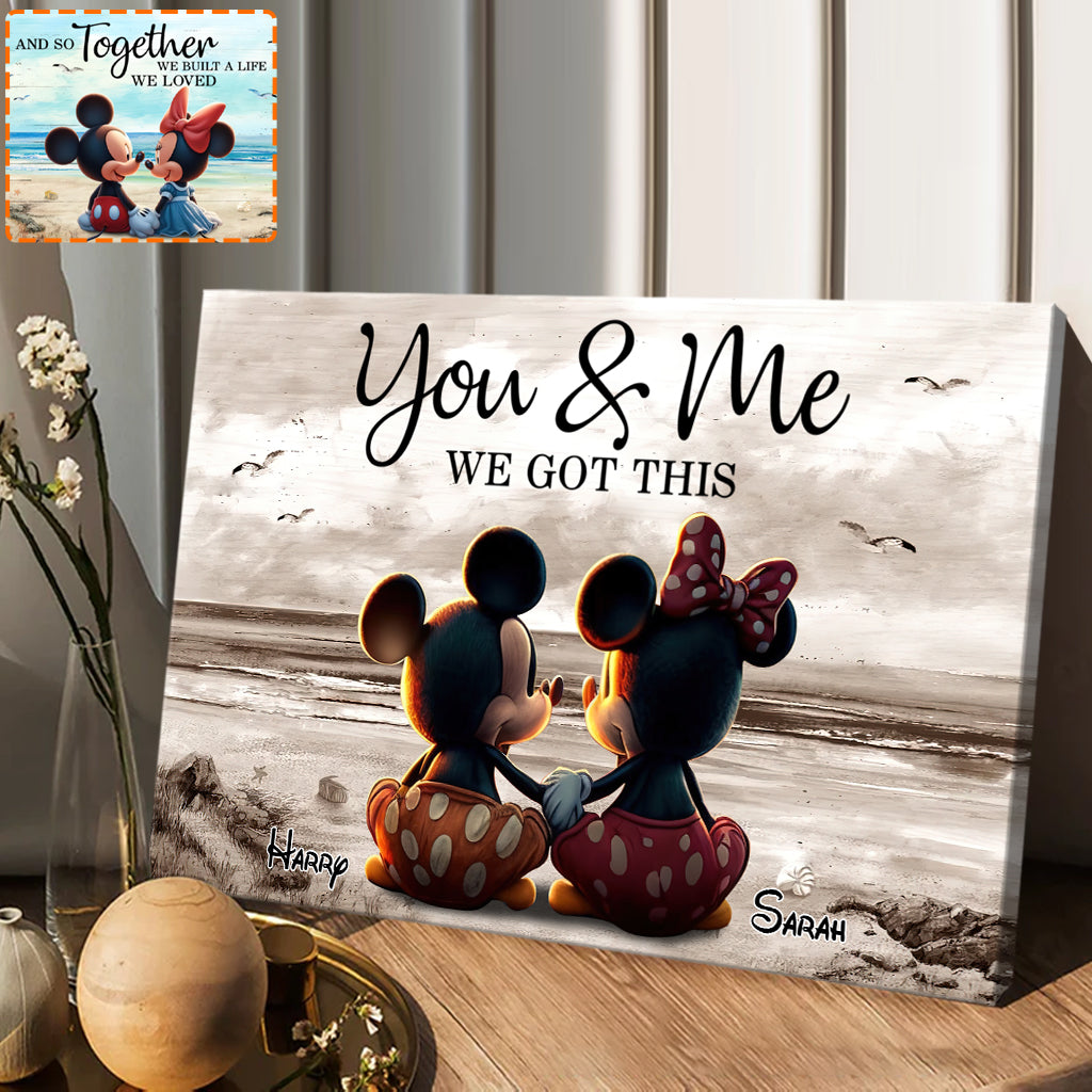 Personalized Couple Beach Scene Canvas Vintage Art Gift Canvas And Poster GradoCreations