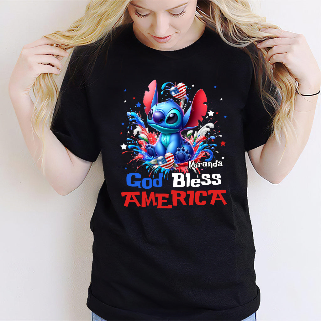 Personalized God Bless America T-Shirt & Hoodie for July 4th Gift T-shirt & Hoodie GradoCreations