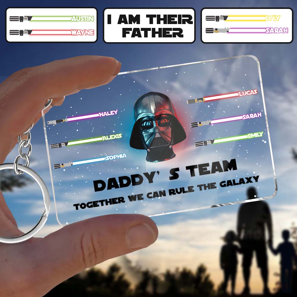 Personalized Star Wars Acrylic Keychain Gift for Dad One-sided Keychain GradoCreations