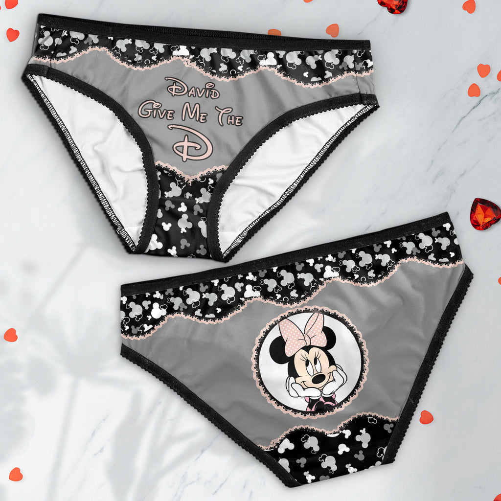 Personalized Lace Border Women Briefs Custom Text Gift Lace Border Women Briefs GradoCreations