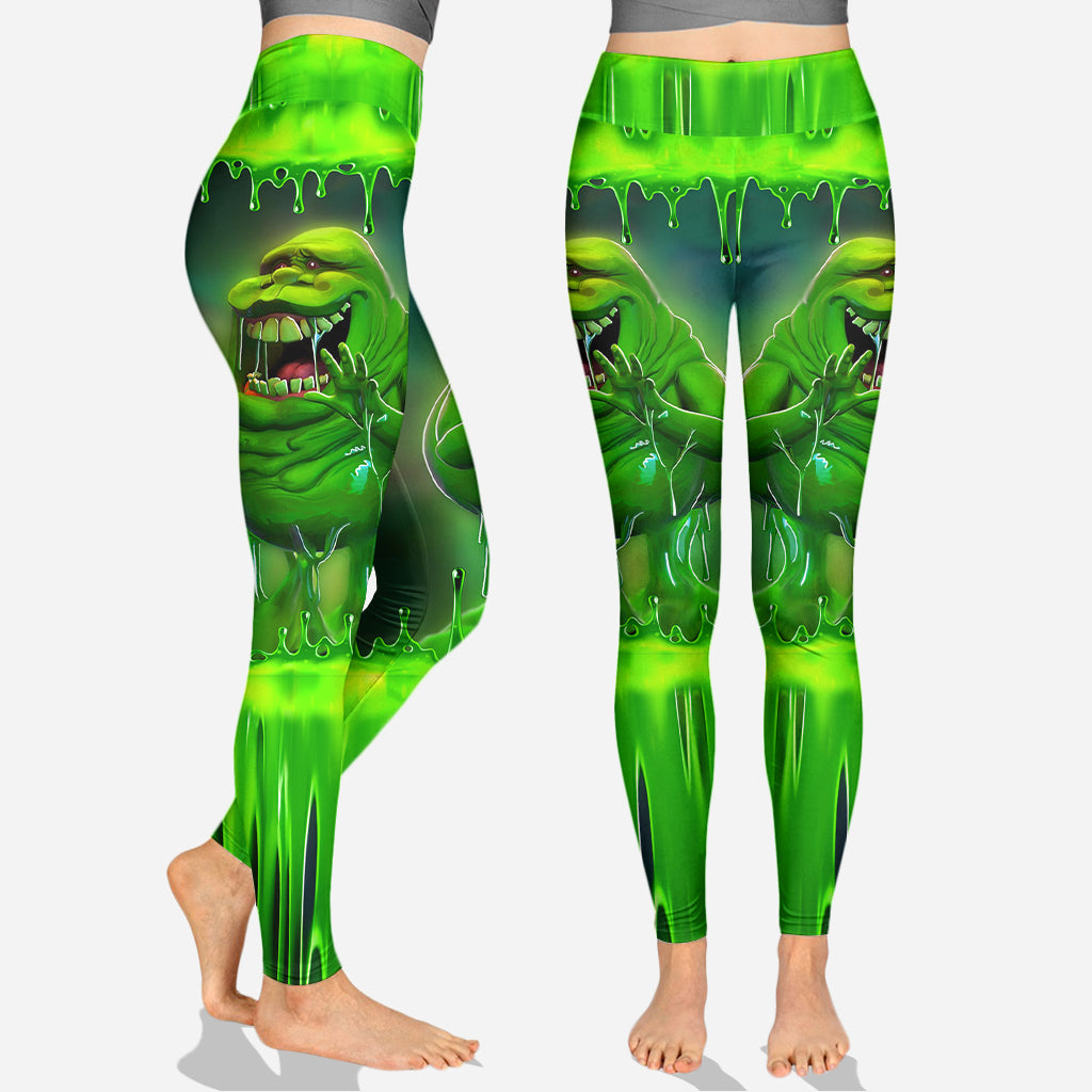 Personalized Green Ghost Hoodie and Leggings Set for Kids and Adults Hoodie & Leggings GradoCreations