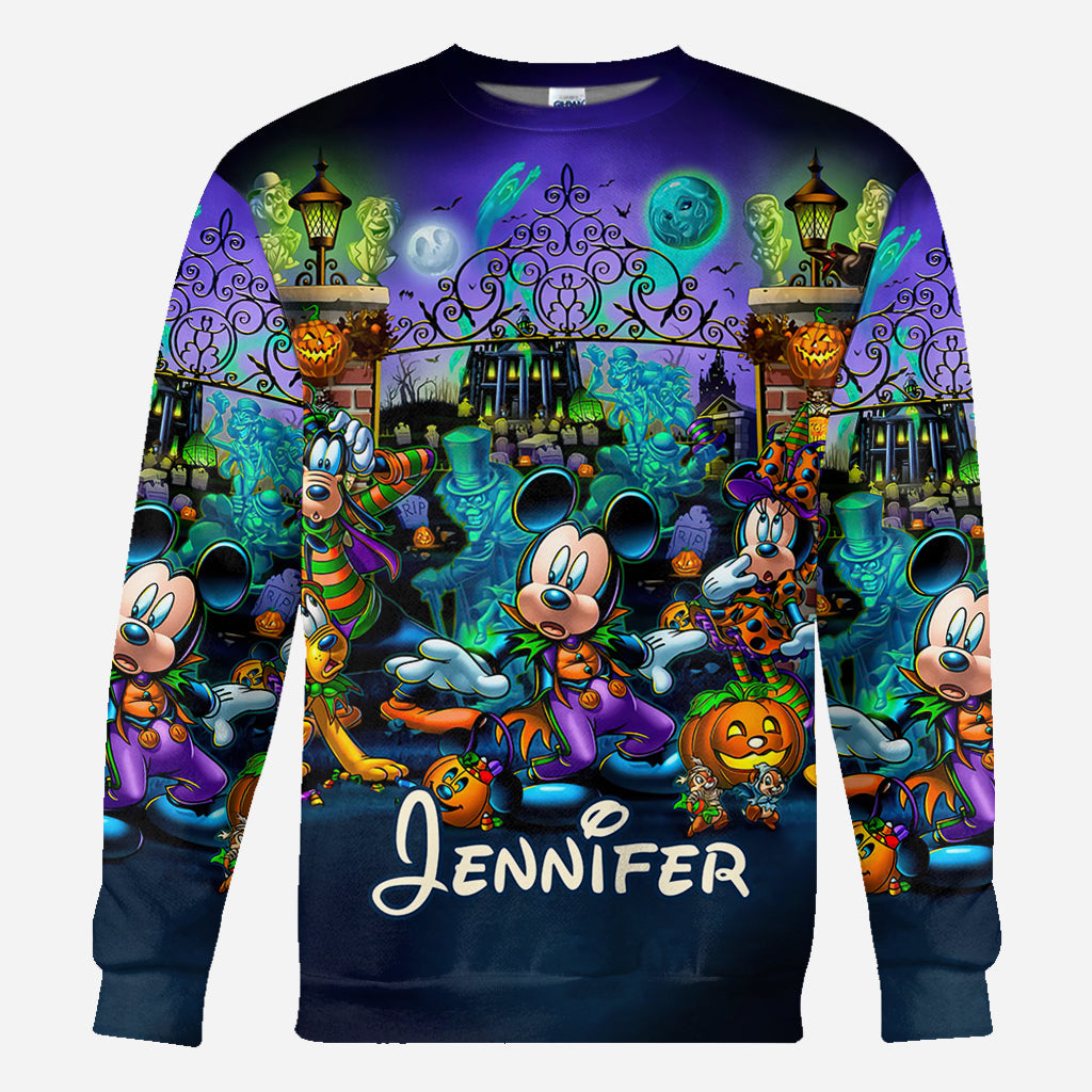 Personalized Welcome Foolish Mortals All Over Shirt for Halloween All Over Shirt GradoCreations