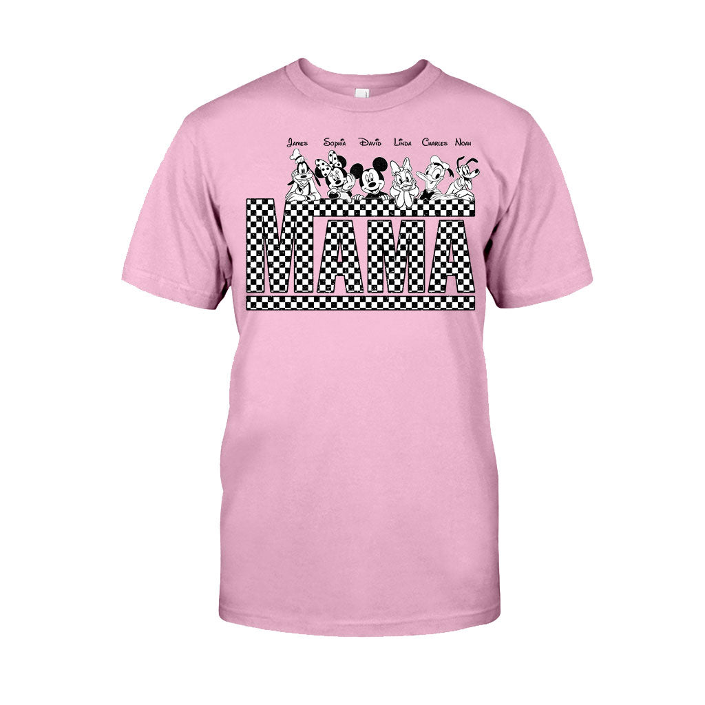 Personalized Vintage Checkered Mouse T-Shirt & Hoodie for Mom and Dad T-shirt & Hoodie GradoCreations