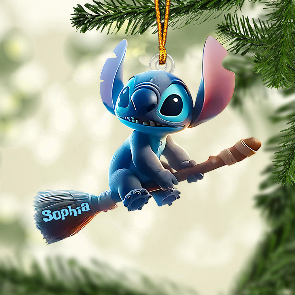 Personalized Ohana Custom Shaped Ornament for Halloween | Unique Gift Custom Shaped Ornament GradoCreations
