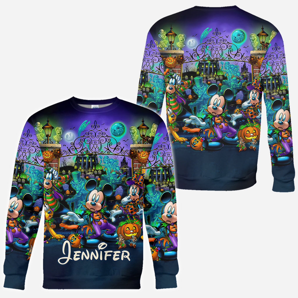 Personalized Welcome Foolish Mortals All Over Shirt for Halloween All Over Shirt GradoCreations