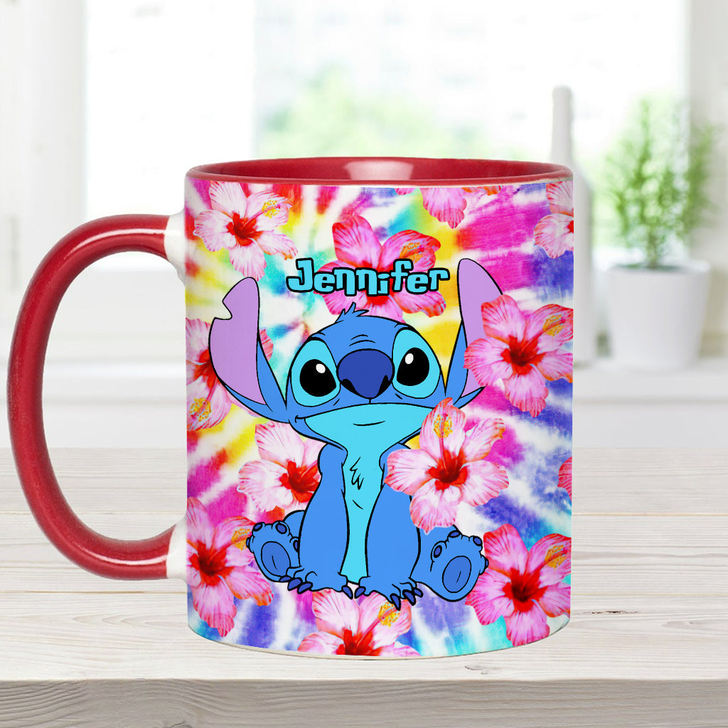 Personalized Tie Dye Accent Mug with Name for Birthday or Christmas Accent Mug GradoCreations