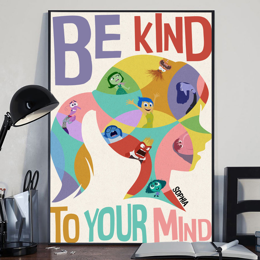 Personalized Be Kind to Your Mind Canvas Art Gift for Graduation Canvas And Poster GradoCreations