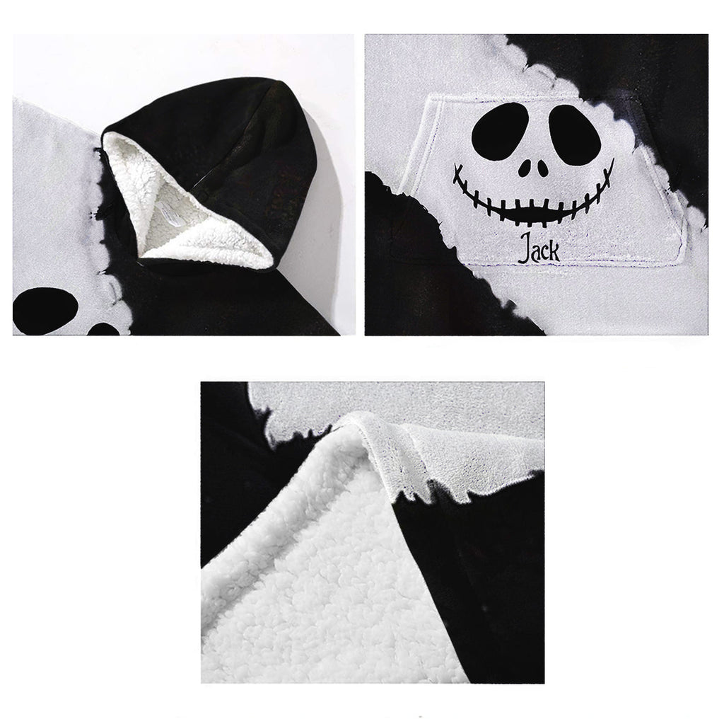 Personalized Nightmare Blanket Hoodie Custom Name Gift Blanket Hoodie GradoCreations