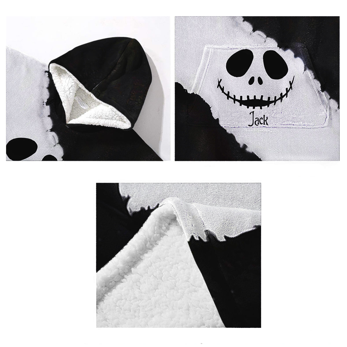 Personalized Nightmare Blanket Hoodie Custom Name Gift Blanket Hoodie GradoCreations