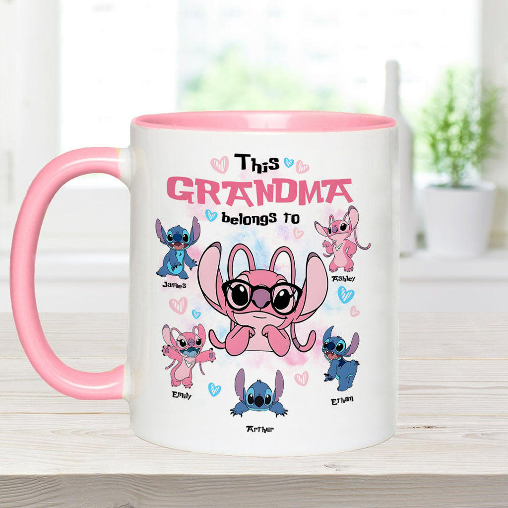 Personalized Accent Mug This Grandma Belongs To Custom Name Gift Accent Mug GradoCreations