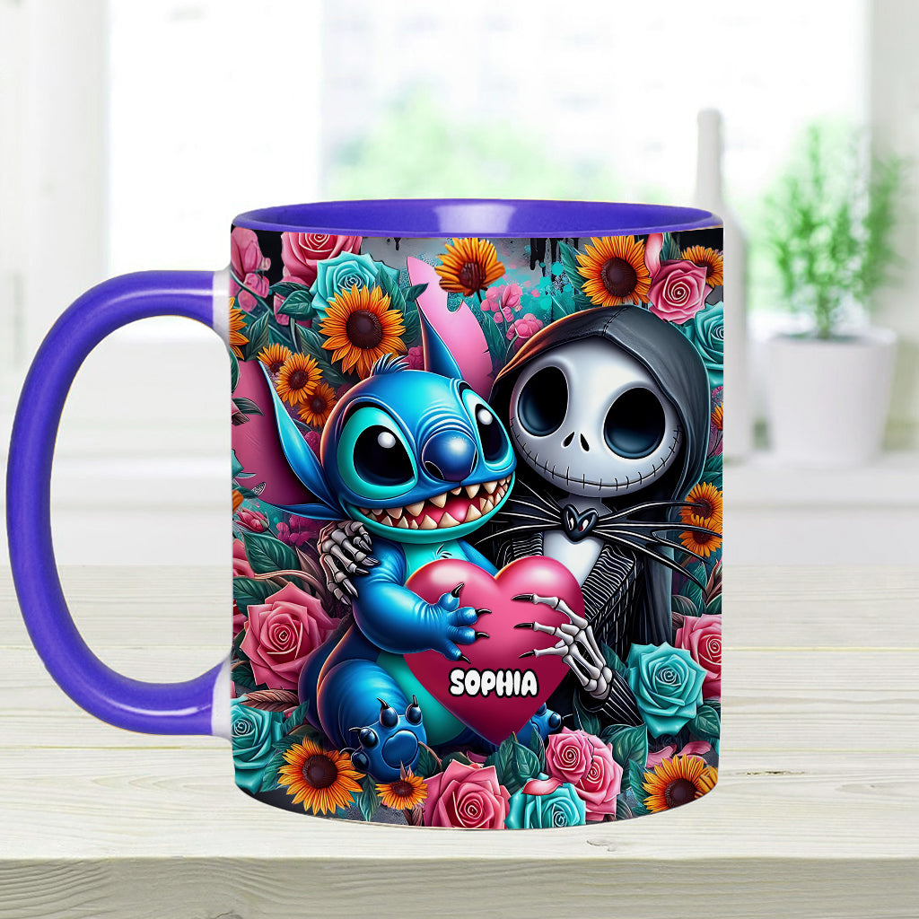 Personalized Nightmare Accent Mug Custom Name Gift for Halloween Accent Mug GradoCreations