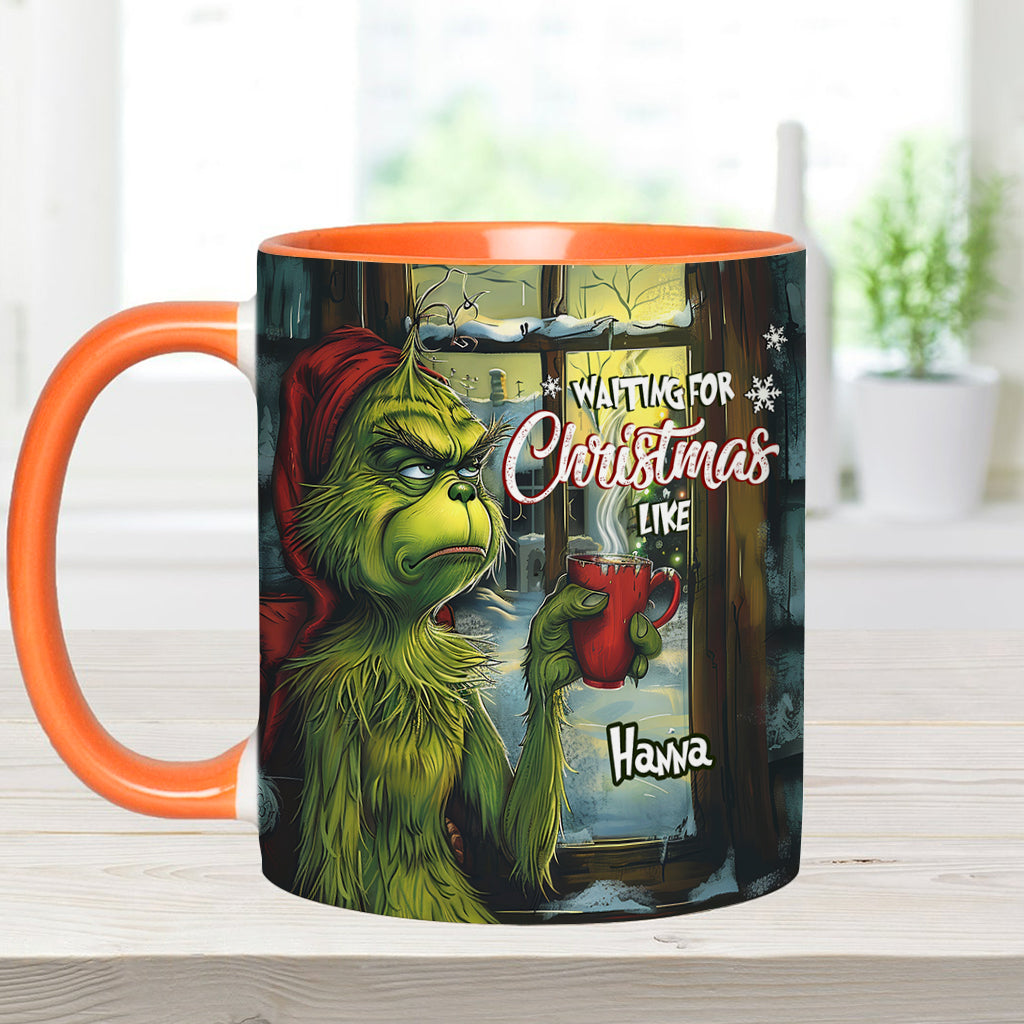 Personalized Grinch Accent Mug Custom Name Christmas Gift Accent Mug GradoCreations