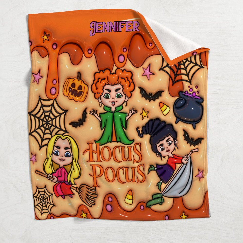 Personalized Hocus Pocus Blanket Custom Name Gift for Halloween Blanket GradoCreations
