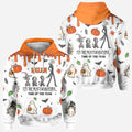 Personalized Autumn Skeleton All Over Shirt Custom Name Halloween Gift All Over Shirt GradoCreations