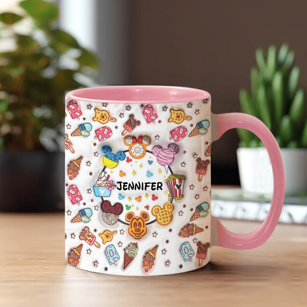 Personalized Snacking Around the World Accent Mug Gift for Mom Accent Mug GradoCreations