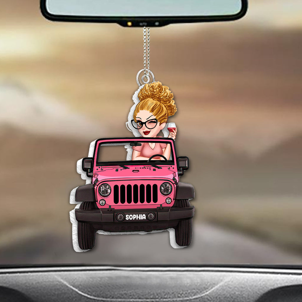 Personalized Acrylic Car Ornament Custom Name Gift for Her One-sided Custom Shaped Car Ornament GradoCreations