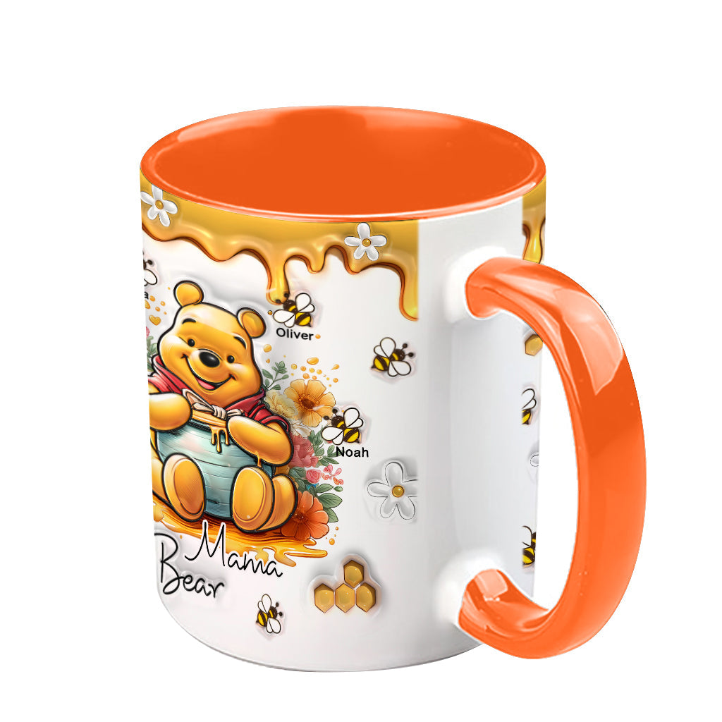 Personalized Mama Bear Accent Mug Custom Name Gift for Mom Accent Mug GradoCreations