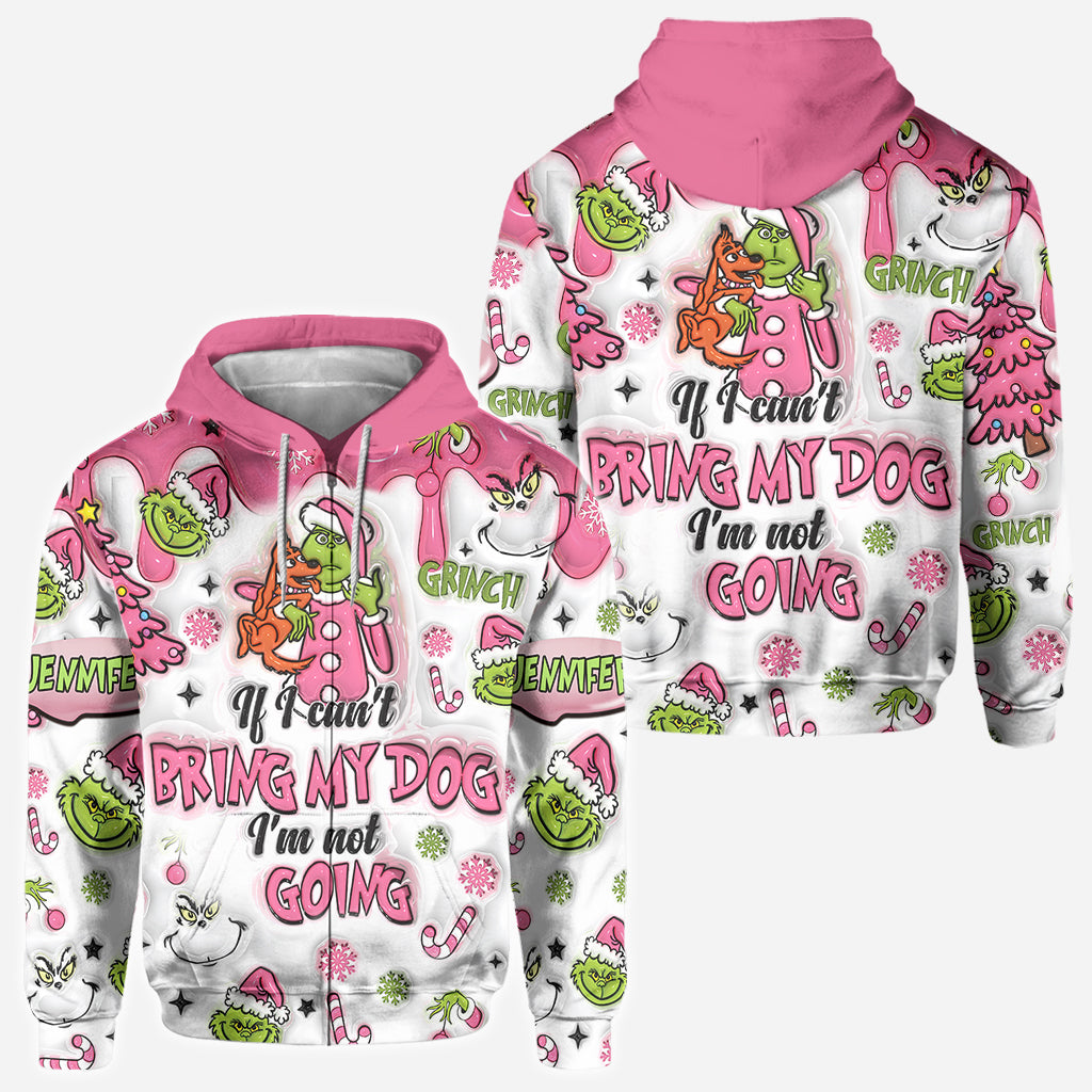 Personalized Christmas All Over Shirt with Grinch Design for Dog Lovers All Over Shirt GradoCreations