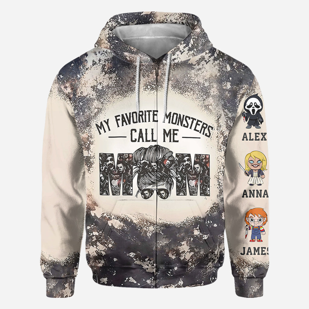 Personalized All-Over Shirt My Favorite Monsters Call Me Mom Gift for Mother's Day All Over Shirt GradoCreations