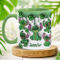 Personalized Lucky Shamrock Accent Mug Custom Name Gift Accent Mug GradoCreations