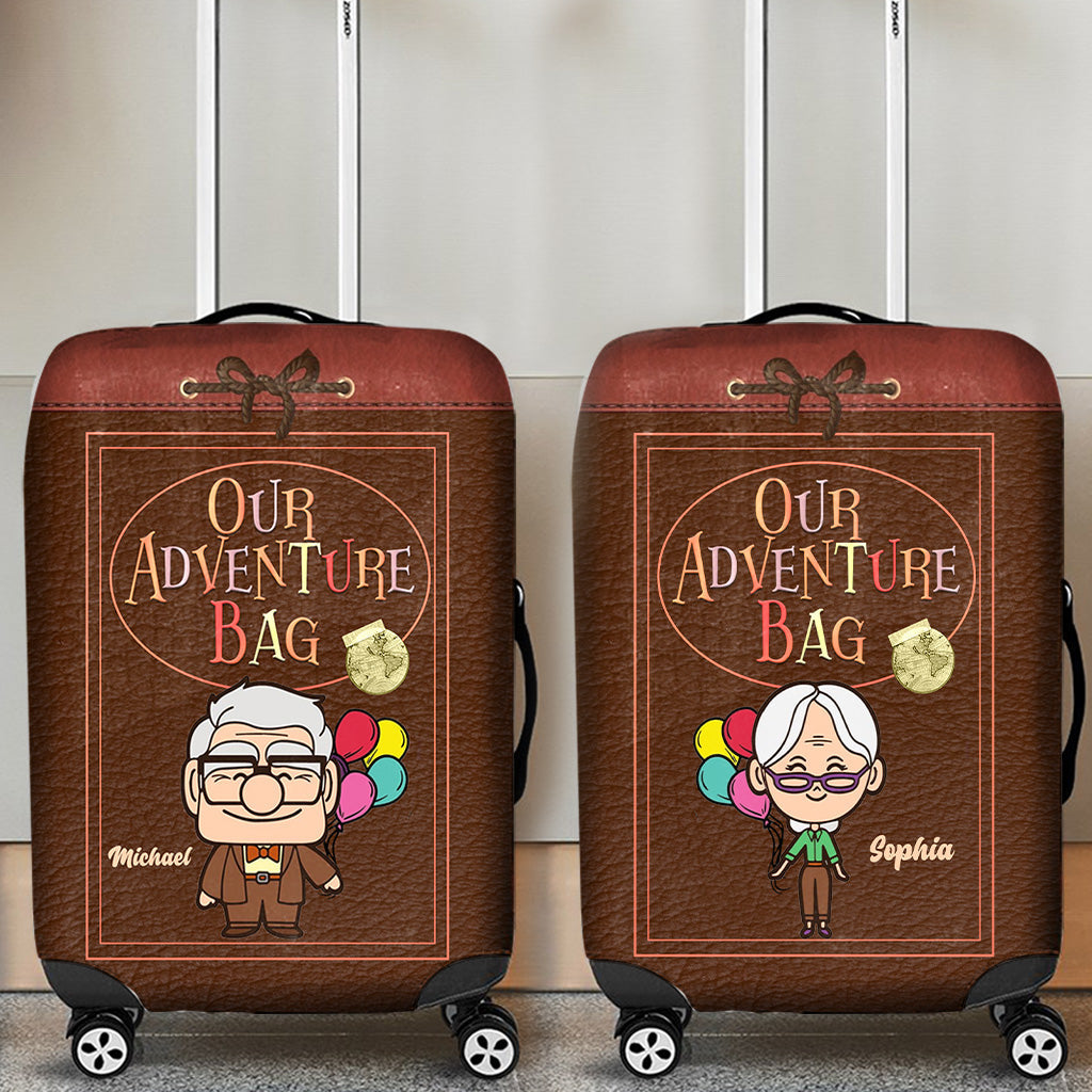 Personalized Adventure Luggage Cover Custom Name Travel Gift Luggage Cover GradoCreations