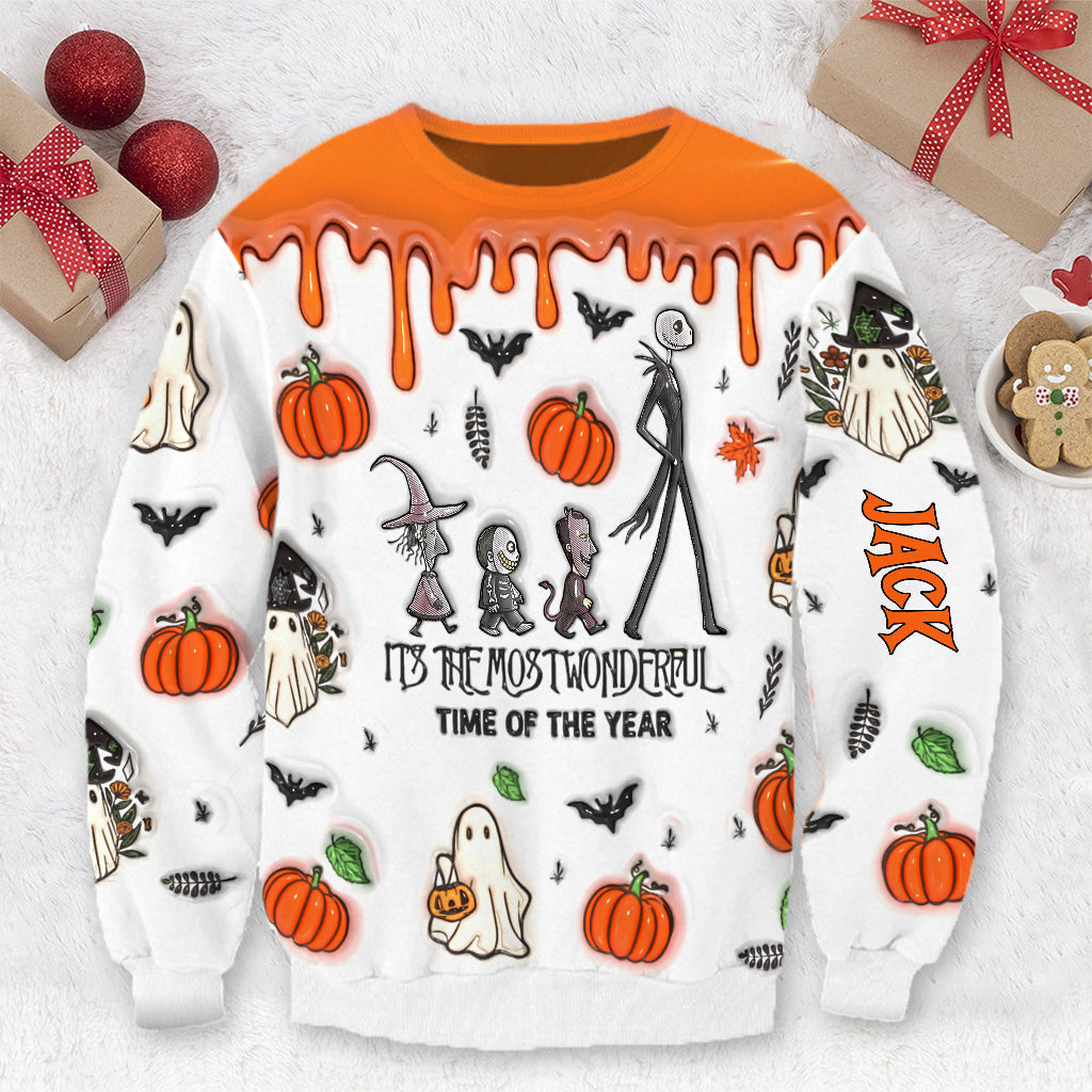 Personalized Nightmare Before Christmas All Over Shirt for Halloween All Over Shirt GradoCreations