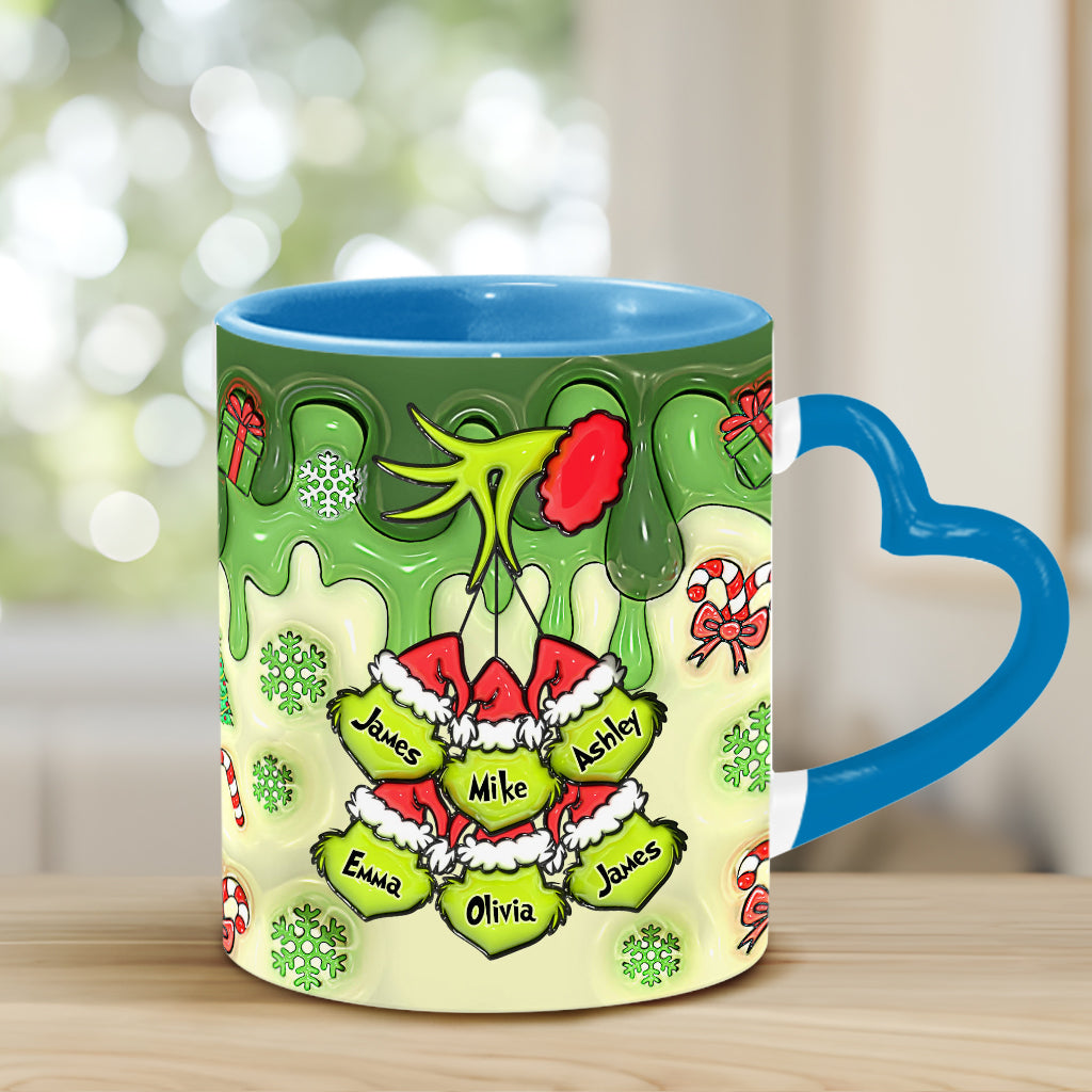 Personalized Heart Handle Mug Custom Name Gift for Mom Heart Handle Mug GradoCreations