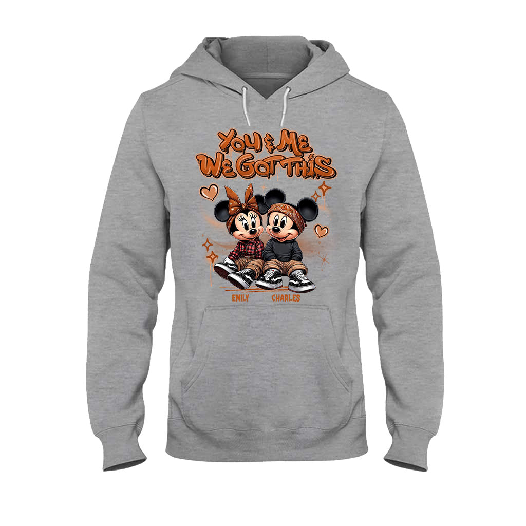 Personalized Couples Mouse T-shirt & Hoodie with Custom Names for Engagement or Anniversary T-shirt & Hoodie GradoCreations