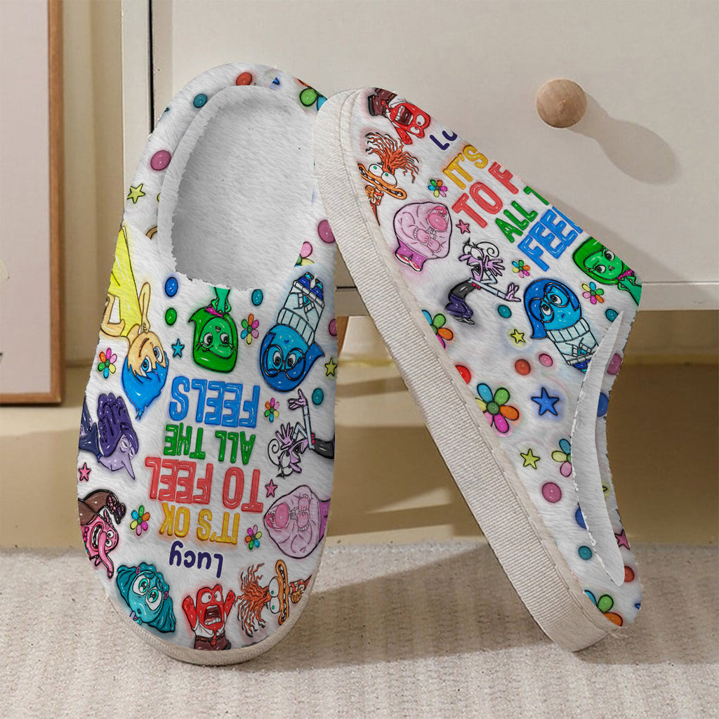 Personalized Cozy Slippers Custom Name Gift for Birthday Slippers GradoCreations