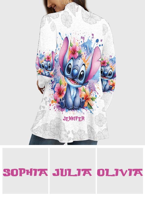 Personalized Ohana Cardigan with Stitch Design for Women Cardigan GradoCreations