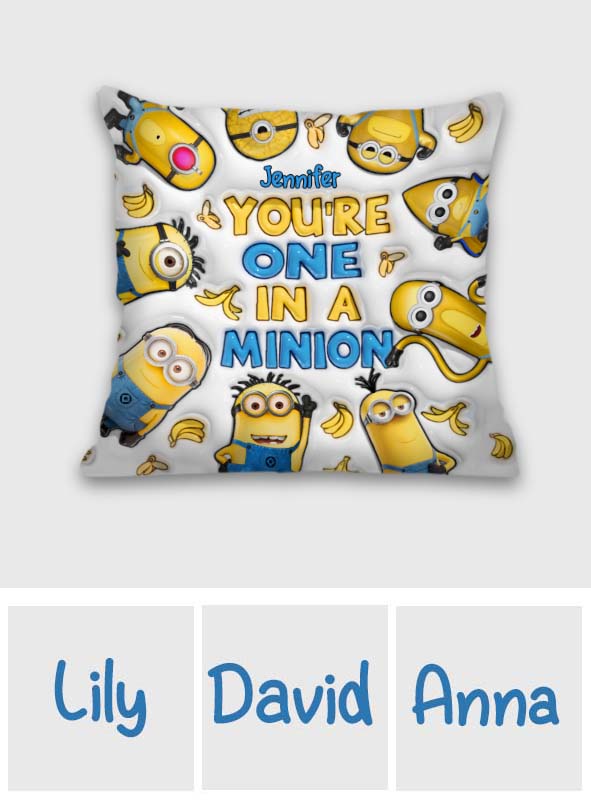 Personalized You're One In A Minion Throw Pillow Gift Throw Pillow GradoCreations